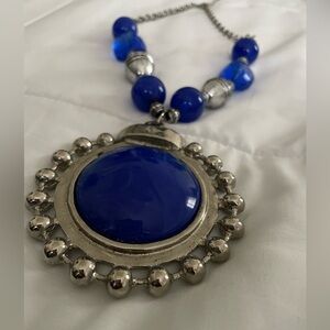 Silver and Sapphire Necklace